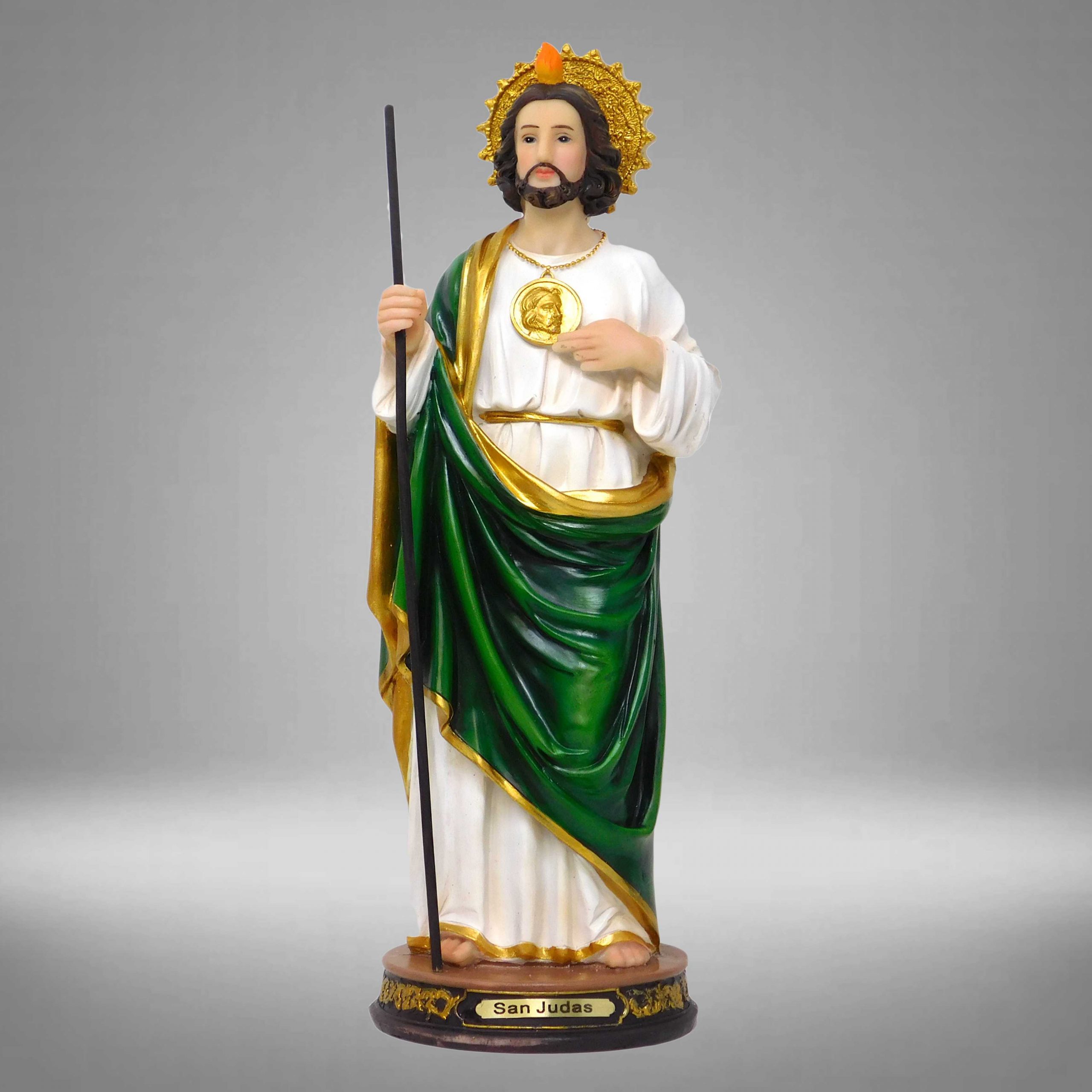 Virgen De Guadalupe,San Judas Tadeo Resin Religious  Figurines 12” 