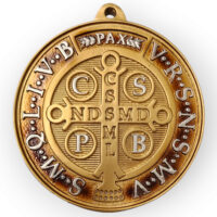 Medalla De San Benito -Gold Wall Plaque - Image 2