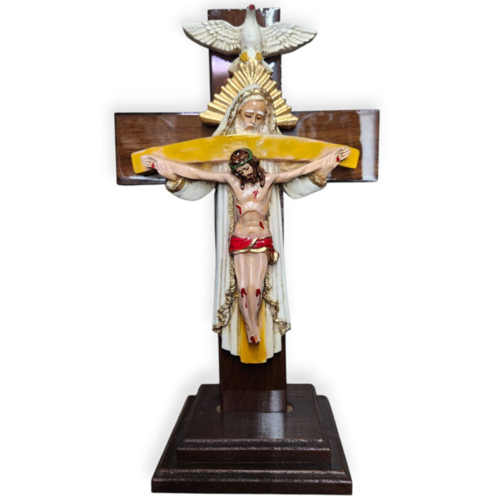 Cruz Trinidad Blanco Con Base 15"