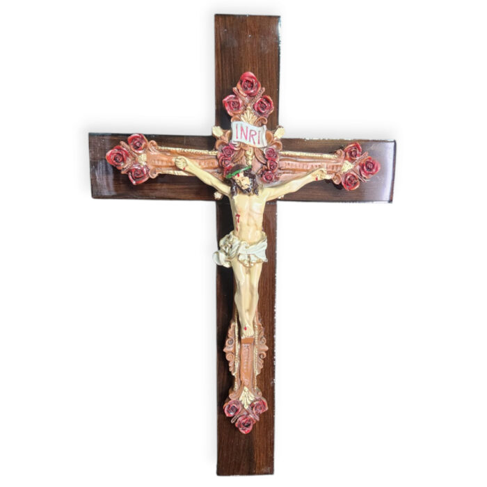 Cruz Cristo Rosas 17.5"