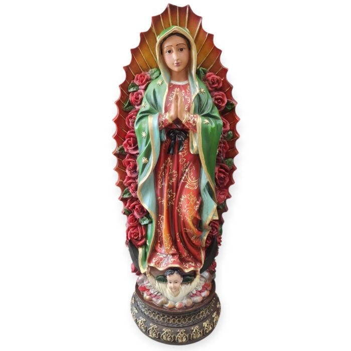 Virgen de Guadalupe Rosas 24"