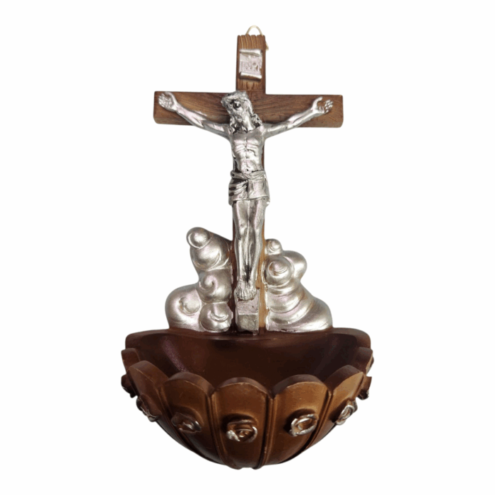 Jesus Cristo Wall Plaque (For Holy Water) 8"