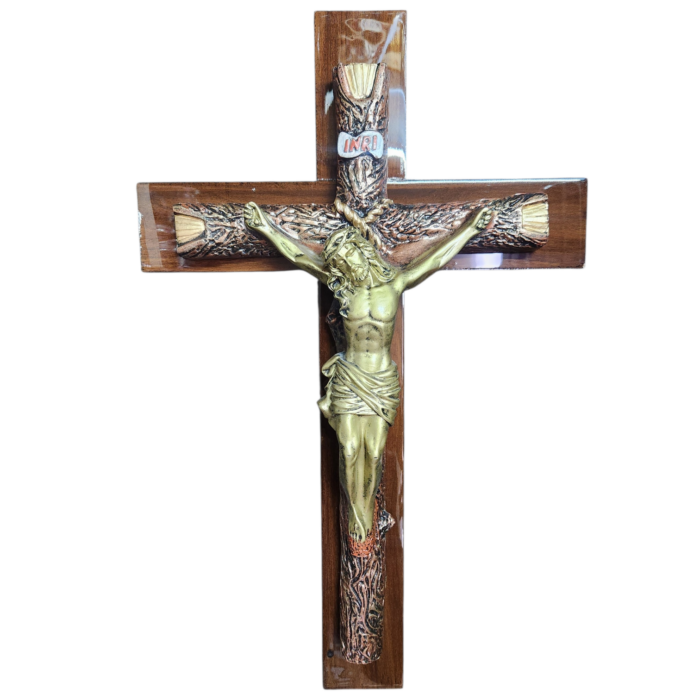 Cruz Cristo Bara Bronce *New* 24"