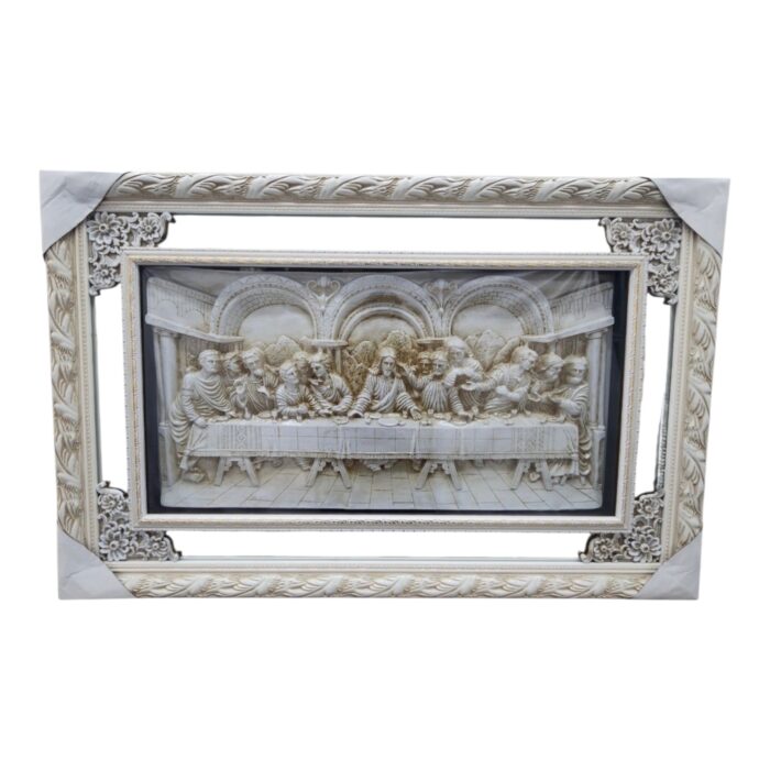 Last Supper, Mirrored - White M 42"x27"